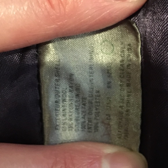 Vintage Unique Navy Blue Wool Peacoat, Utex Nautical Epaulet Double Breasted, XL - Picture 16 of 16